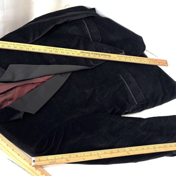 Stafford Velveteen Blk Tux Prom Formal Jacket Vtg Authentic 90’s Sz 46R - Picture 11 of 16